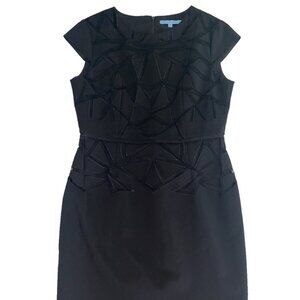 Antonio Melani Sheath Dress Knee Length Mesh Detail